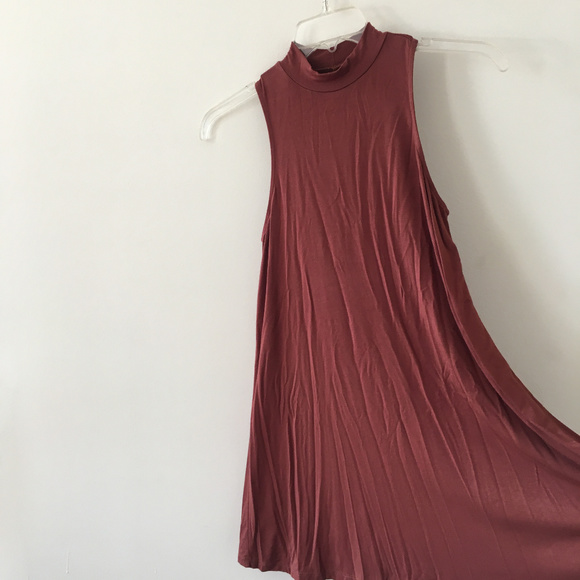 SILENCE + NOISE Mock-Neck Mini Swing Dress - Picture 4 of 5